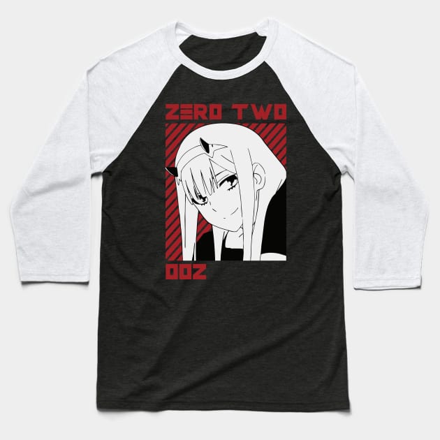 002 Zero Two Baseball T-Shirt by Brok Design